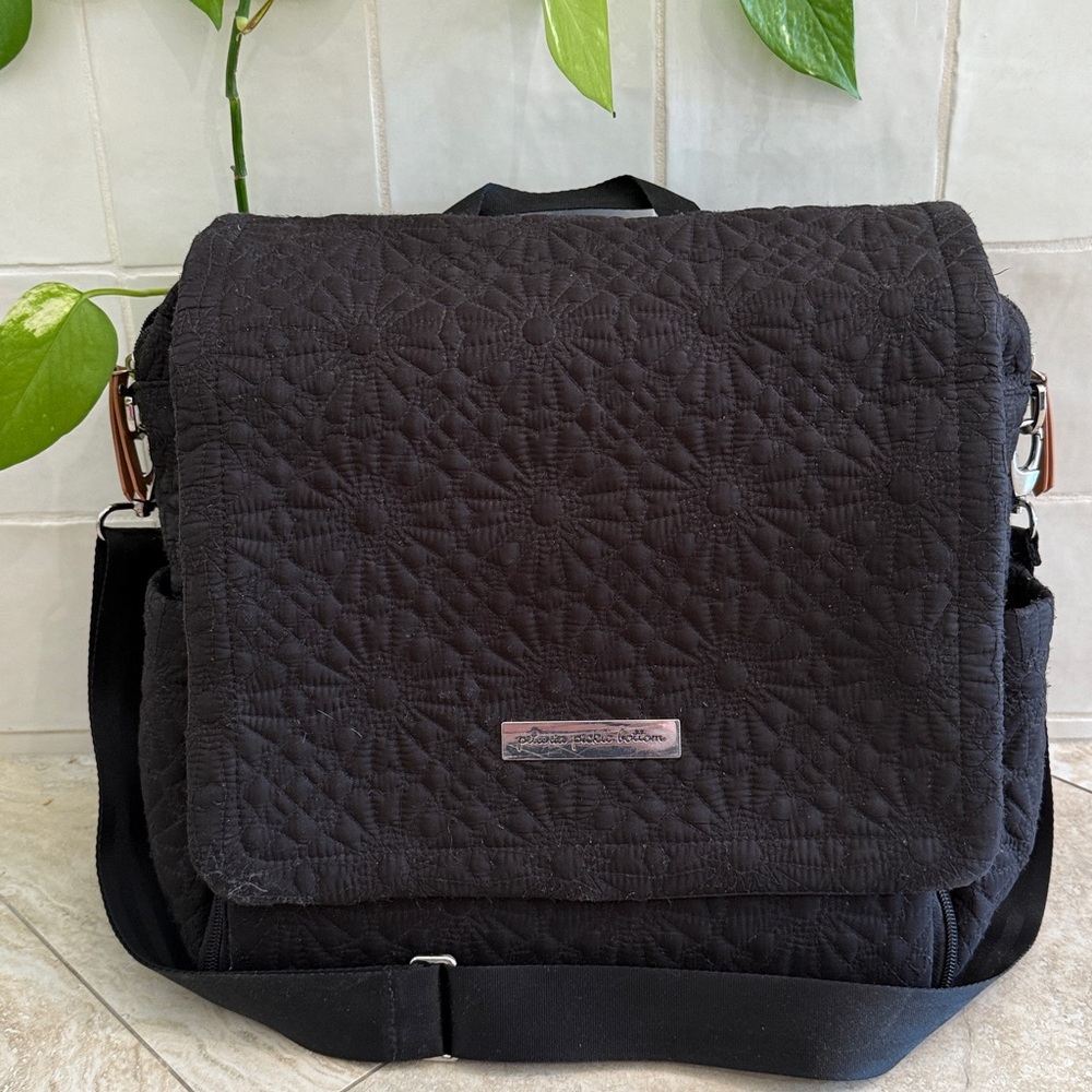 Petunia Pickle Bottom Boxy Black Diaper Bag
